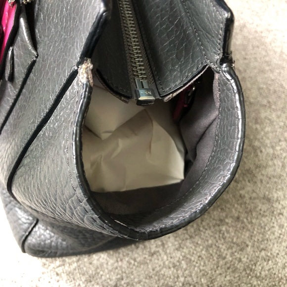 Coach #19926 Graphite/Pink Legacy Textured Leather Candace Carryall - Picture 7 of 9